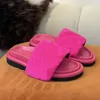 Designer-Slipper mit Box, Luxus-Sandale, Damenschuhe, Pool-Kissen, Komfort-geprägte Mules, Kupfer, dreifach, schwarz, weiß, bedruckt, rosa, Sommermode, DFGG