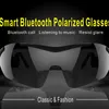 vente chaude conduite Smart Lunettes smart bluetooth lunettes polarisées réduction du bruit musique stéréo un bouton contrôle hommes pilote lunettes de soleil avec microphone