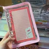 Kladblokken A6 Transparante ritssluiting Binder Cover Loose Leaf Notebook Diary 3inch 5inch Po Ablum Collect Book Stationery SupriesNotepads