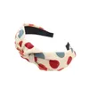 Fashion Wide Side Hairband Cloth Bowknot Crossed Headband for Women Dot Printed Hair Hoop Female Hair Accessories