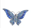 Strass Papillon Broche De Noël Anniversaire Bijoux Cadeau Cristal Argent Plaqué Animal Insecte Corsage Broche Bling Mode Femmes Fille Accessoires