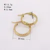 Hoop Huggie Earrings 20mm 스포츠 및 레저 1 소매 6 도매 3.7G 2.5mm 와이드 비디오 직원의 실제 마모 ​​LH1047HOOP ODE