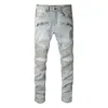 بنطلون جينز مصمم للرجال جينز كبير وطويلة الدنيم للرجل راكب راكب راكب روكي ريد