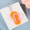 In bulk PVC Soft Rubber Slippers Keychains hanger Fashion Sandalen Key Chain Bag Car Sieraden Keychain Gift Accessoire