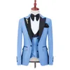 Maßgeschneiderte Herrenanzüge mit einem Knopf und spitzem Revers, Bräutigam, Smoking, Hochzeit/Abschlussball/Abendessen, Blazer (Jacke + Hose + Krawatte + Weste) M20