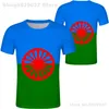 T Shirt Rom Çingene Bayrağı Roman Halk Tişört Baskı Po Kıyafetleri Özelleştirilebilir 220702