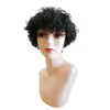 Parrucca Pixie Cut Parrucche per capelli umani a ricciolo corto per donne nere Parrucca riccia afro senza colla a macchina completa