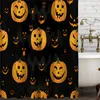 Tende da doccia Halloween Goblin Decorazioni per la casa Tenda per soggiorno Camera da letto Pipistrelli in bianco e nero Bagno in tessuto