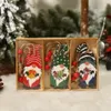 Wooden Christmas Gnome Ornaments Xmas Tree Hanging Pendants Home Party Decor Supplies Festival Gift sxjun29