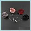 Stift broscher smycken band lapel blomma rose handgjorda boutonniere brosch stift mens tillbehör stift grossist droppleverans 2021 dd2mb