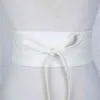 Wiipu Womens Fashion Leather Obi Style Wide Caist Band Belto8m2