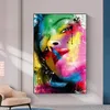 Graffiti kunst vrouw gezicht canvas schilderen abstracte straat kunstposter en print cuadros muur kunst foto voor woonkamer huisdecoratie