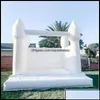 Inflables BouncersPlayhouse Columpios Deportes Juegos al aire libre Juguetes Regalos Bouncersplayhouse 13X13Ft 4X4M Wedding Bouncer White Bounce House Birthd