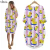 Women Dress Cute Little Yellow Duck Pocket Dress 3D Loose Skirt Long Sleeve Daughter Dresses Fashion Female Gowns W220616
