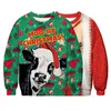 Sweaters masculinos férias férias gatinhos de Natal Sorto Festivo de Autumn Animal para os homens de Partymen