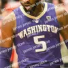Nouveau maillot de basket-ball personnalisé W Huskies NCAA College Isaiah Stewart Jaden McDaniels Carter Quade Green Bey Wright Fultz Murray Ross Thomas Roy