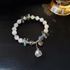 Bedelarmbanden trendy elegante opaal kristallen armband voor vrouwen delicaat ontwerpelasticiteit touw vrouwelijke bohemia manchet armbeenbarm