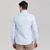 CHCH到着100％ピュアコットンストライプ格子縞のシャツビジネスカジュアル高品質の男性用のロングリーブシャツボタンアップシャツ220516