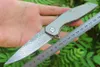 1pcs R8125 Flipper складной нож VG10 Damascus Steel Blade CNC TC4 Titanium сплав