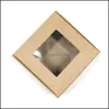 Packing Boxes Office School Business Industrial Foldbar Kraft Paper Package Box Hantverk Arts Lagring Jycken Kartong för DIY SOA