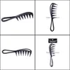 Haarborstels Zorg Styling Tools Producten Producten Big Tooth Comb Mens Plastic Back Three-NSional Handgreep Curve Salon Drop levering 2021 DSQJE