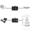 Adaptateur de convertisseur Audio numérique vers analogique, Fiber optique numérique coaxiale RCA Toslink, convertisseur de Signal vers Audio analogique RCA pour DVD