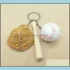 Porte-clés Accessoires de mode Promotion Baseball Porte-clés Sac Pendentif Fan Fournitures Cadeau Souvenirs de sport Porte-clés Livraison directe 2021 A4