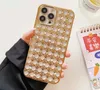 Luxury Bling Crystal Rhinestone Glitter Electropated TPU Telefonfodral för iPhone 13 12 11 Pro XS Max XR X 7G 8 Plus Agate Soft Case Cover
