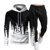 Designer Men Tracksuit Set Hoodies + Pants 2 Piece Set Mens Hooded Sweatshirt Sport Joggers Sweatpants Passar Male Jogging Suits