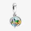 Andy Jewel Authentic 925 Sterling Silber Perlen Pandora Brazil Beach Papagei Dangle Charme Charms Passt europäischer Pandora -Juwelierbänder Halskette