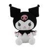 Nouveau modèle de détail animaux en peluche 25 cm cinq types en gros jouets en peluche de dessin animé belles poupées Kuromi se vendent comme des petits pains chauds personnalisé populaire position assise vente