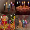 Velas de cumpleaños coloridas, velas creativas para pastel, suministros para fiestas, decoración de bodas, atmósfera de fiesta para bebés y niños, llamas coloridas