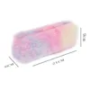 Kawaii Cute Plush Pencil Case Student Storage Bag Stationery Gradient Color Octagonal Pencils Cases Girl Makeup Bag Cosmetic Pouch