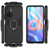 Magnetyczny metalowy pierścień Podposażenie TPU zderzaki wstrząsy Przypadki do Xiaomi Poco M4 Pro 5g Redmi Note11 Uwaga 11 Pro Plus Disc Cover Cover