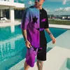 Chándales para hombres Conjuntos de chándal de verano Estilo diablo Deportes Trotar Impreso en 3D Trajes Harajuku transpirables Camiseta Ropa deportiva para hombre OutfitMen's