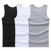 3st 100% Cotton Summer Fashion Boutique Solid Color Tight Elastic Mens Tank Topps Male Solid Underdirts 220527