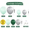 Party Decor Green Balloon Garland Arch Kit Latex Balloons Olika storlek för födelsedag Bruddusch Bröllop Jungle Party Theme MJ0773