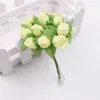 12pcs 2cm handmade mini silk rose bouquet artificial flower wedding decoration DIY wreath clip art