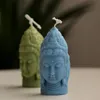 Estátua de Guanyin Silicone DIY Três buda vela fabricando resina Moldes de molde Presentes de artesanato Decoração de casa 220629