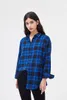 Spring Autumn Tops Women Plaid Shirts Loose Oversize Blouses Casual Flannel Female Top Long Sleeve Men shirts Blusas 220407