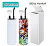 Local Warehouse 15oz 20oz 22oz Sublimation Hookah Tumbler with Smoking Pipe lid Sublimation Smoking Tumbler Stainless Steel Straight Tumbler USA Warehouse