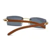 Ienbel Luxus-Design-Sonnenbrille, quadratisch, echtes Büffelhorn, Herren-Marken-Designer-Sonnenbrille, Vintage, Carter Buffs, randloses Carters-Glas, 27