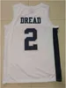 Xflsp Herren #2 Myles Dread Penn State Nittany Lions Stickerei-Basketballtrikot Neue Materialien mit Doppelnähten Hemd Benutzerdefinierte beliebige Nummer, Name