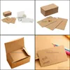 Kartki z życzeniami imprezy imprezy świąteczne ogród domowy lber 100pcs puste Kraft Paper Business Otrne