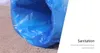 肥厚した青いベストビニール袋衣料包装ポータブルショッピングバッグ卸売