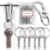 Keychains groothandel metalen sleutel ringen sleutelhanger met gesplitste ring kreeften gesp blanke keyfob hanger diy ketens SuppliesKeyChains Forb22