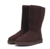 Lederen Dames Laarzen Tall U5815 Korte Midden 5825 Zachte Schapenvacht Bont Houd Warm Boots Dame Mooie Gift Gratis overslag