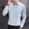 Camisas casuais masculinas M-5xl mais roupas masculinas estilo coreano masculino de manga longa Slim Fit Buttonwear Men xxxxxxlmen's