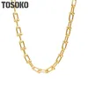 Tosoko Bijoux en acier inoxydable Horseshoe Collier en forme de U Collier exagéré pour femmes BSP674 220705