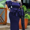 Plus size jurken vrouwen kleding elegant prom bruiloft feest 2022 jaar hit African Ladies Evening Lace Summer Long Dressplus